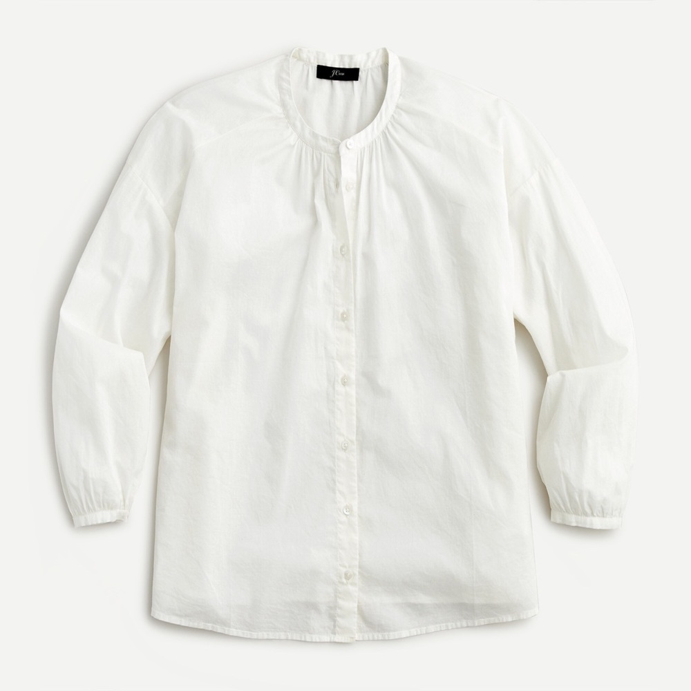 J. Crew Cotton-voile button-front top